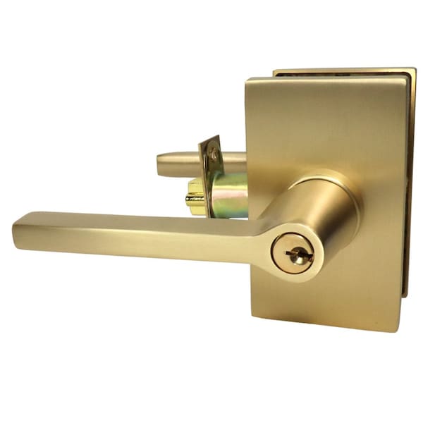 Emtek Helios Lever Left Hand 2-3/8 in Backset Keyed Entry for 1-1/4 in to 2-1/16 in Door 5123HLOUS4LH - main